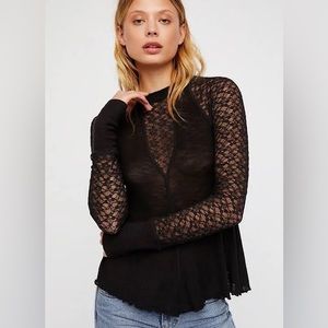 Free people size s women’s black lace top